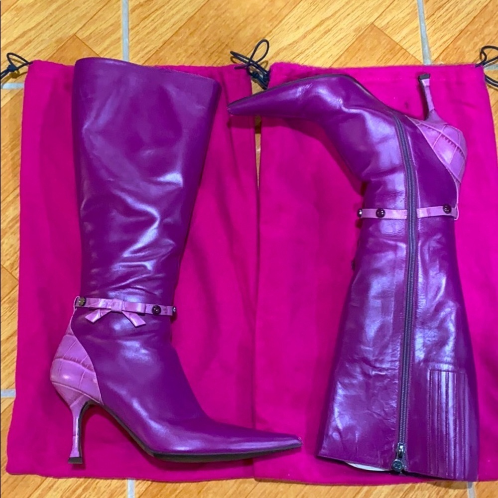 HOST PICK 10/30 🎉Escada heeled purple boots size: 38 ( 8 in US)